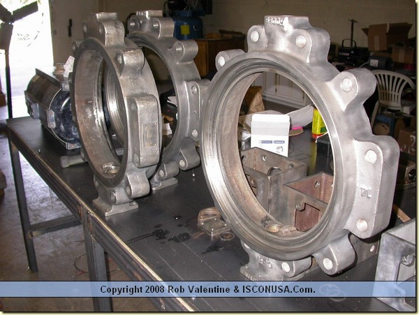 Repaired Butterfly Valve Bodies Awaiting Parts